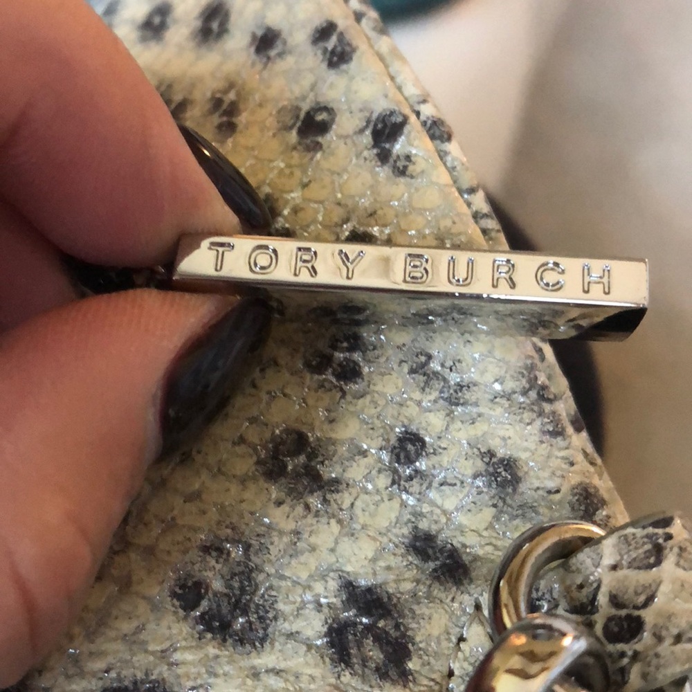 Tory Burch Python Clutch With Detachable Strap - image 4